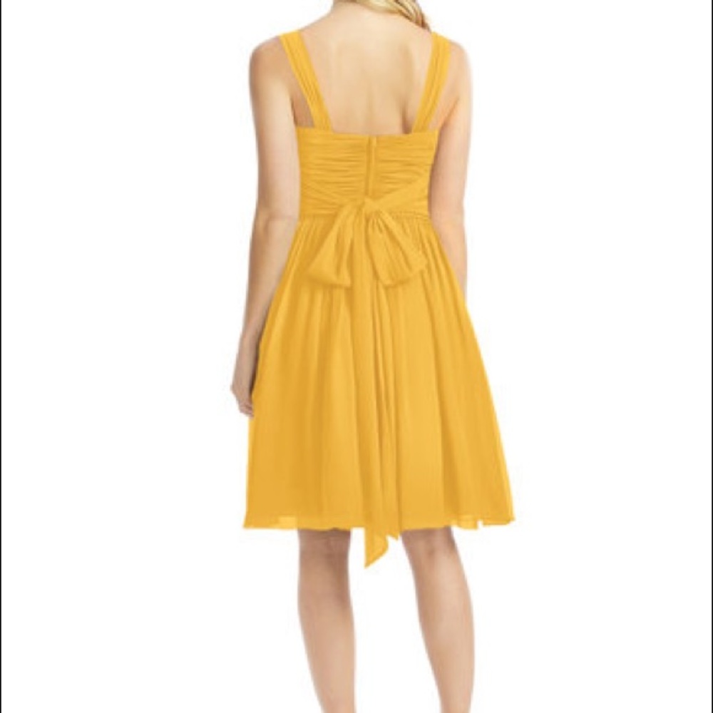 Azazie mikaela dress in color MARIGOLD. Size 10 never worn